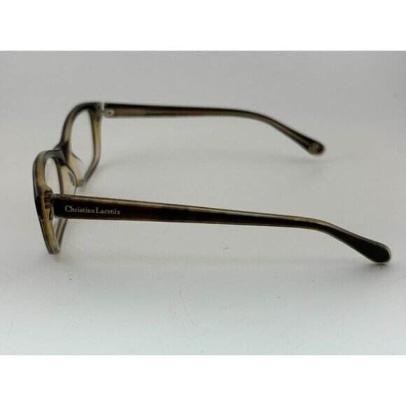 Christian Lacroix - CL1049 198 53-16-140 Green / Brown Plastic Eyeglass Frames - Picture 2 of 7